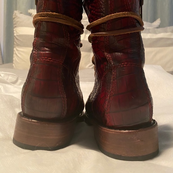 Freebird Red Croco Manchester Boots - Picture 4 of 9
